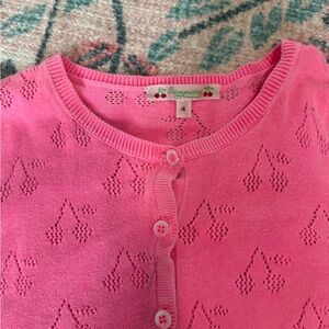 Bonpoint Cherry Pink Cardigan